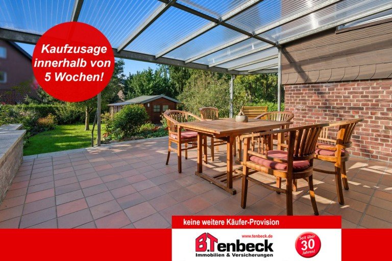 Ansicht - Terrasse Bocholt Reihenendhaus Einfamilienhaus mit viel Platz in Bocholt. Ideal f�r die gro�e Familie, zwei Generationen oder Wohngemeinschaft!