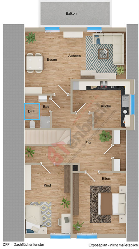 Grundriss - Dachgeschoss Einfamilienhaus Bocholt