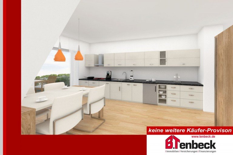 Einrichtungsbeispiel - Kochen-Essen Bocholt Wohnung (6) Wohnen & Leben in Citylage von Bocholt! Dachgeschoss - Domizil mit Balkon und Aufzug!