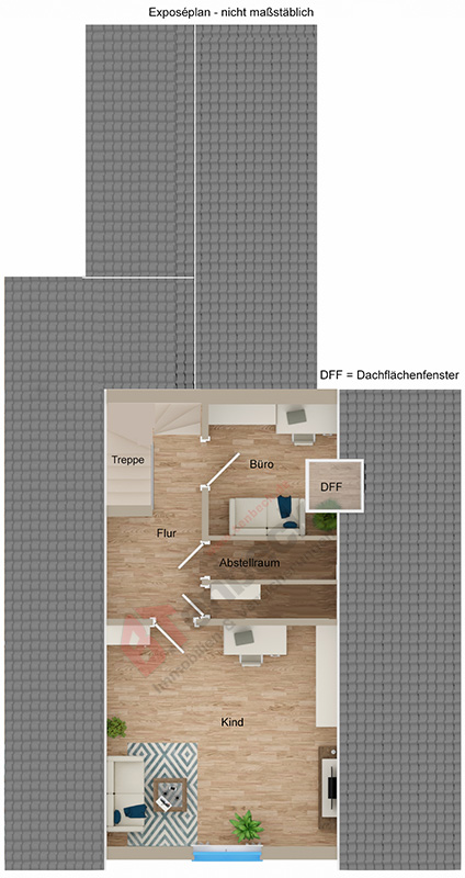 Grundriss - Dachgeschoss Zweifamilienhaus Bocholt