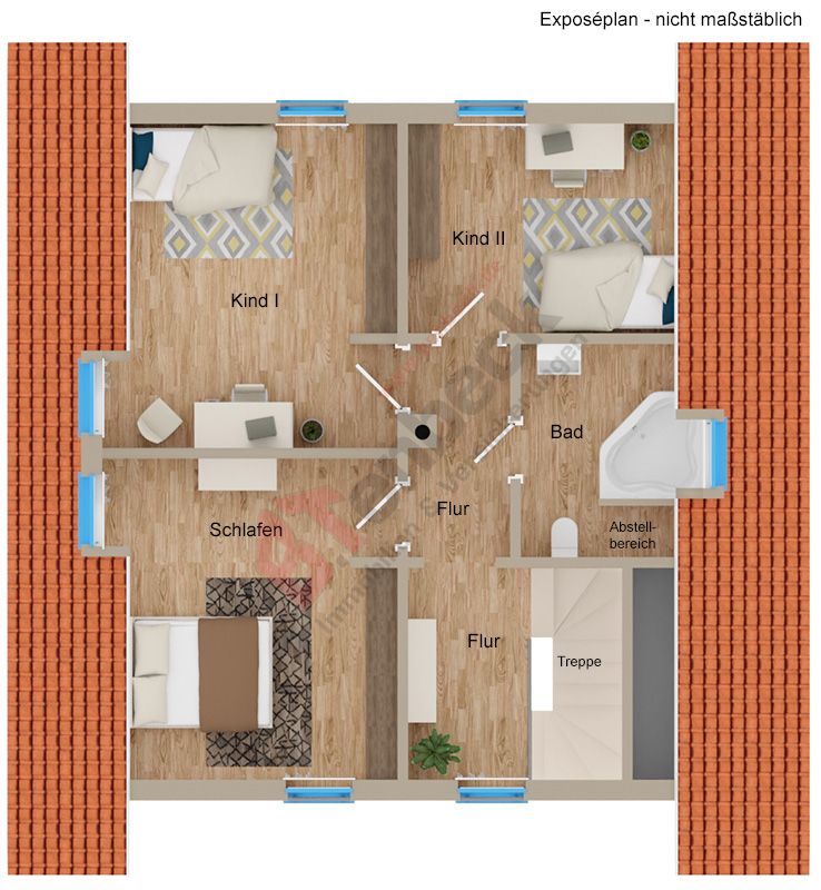 Grundriss - Dachgeschoss Einfamilienhaus Bocholt