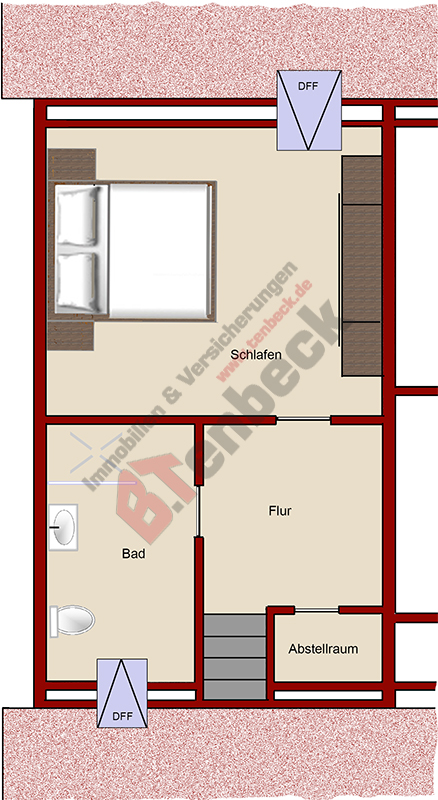 Grundriss - Dachgeschoss Wohnung Bocholt