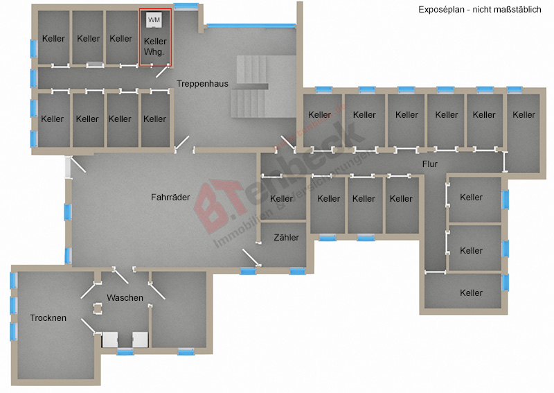 Grundriss - Keller Wohnung Bocholt