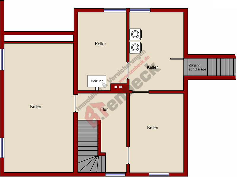Grundriss - Keller Einfamilienhaus Bocholt