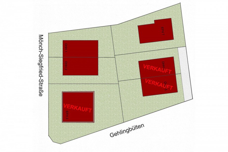 Lageplan Doppelhaush�lfte Borken-Burlo