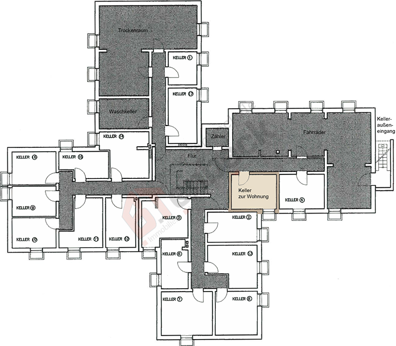 Grundriss - Keller Wohnung Bocholt