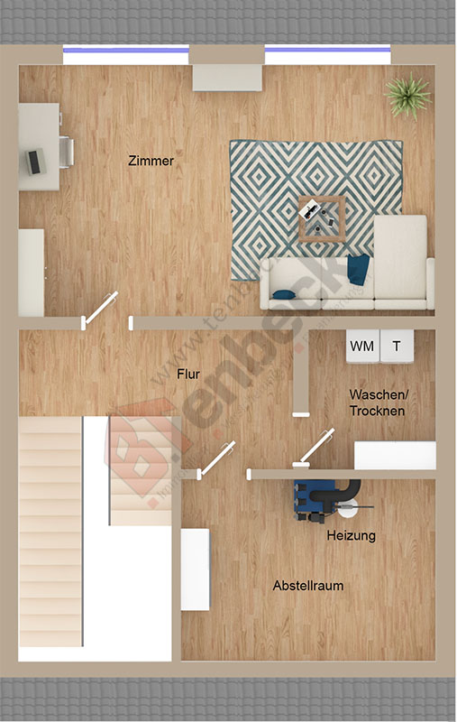 Grundriss - Dachgeschoss Reihenmittelhaus Bocholt