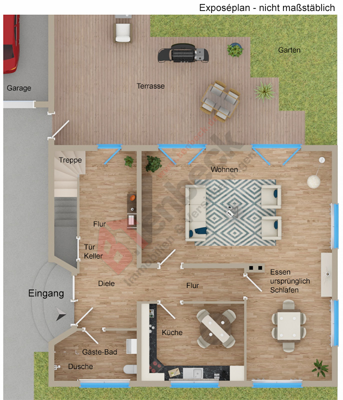 Grundriss - Erdgeschoss Einfamilienhaus Bocholt