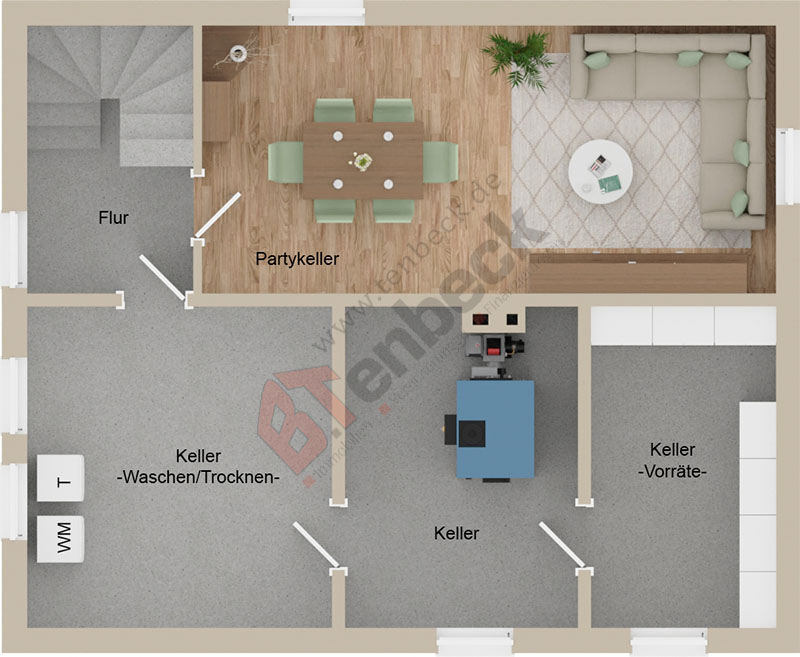Grundriss - Keller Einfamilienhaus Isselburg-Anholt