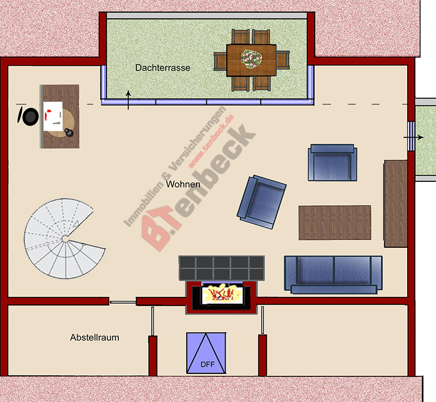 Grundriss - Dachgeschoss 2 Wohnung Bocholt