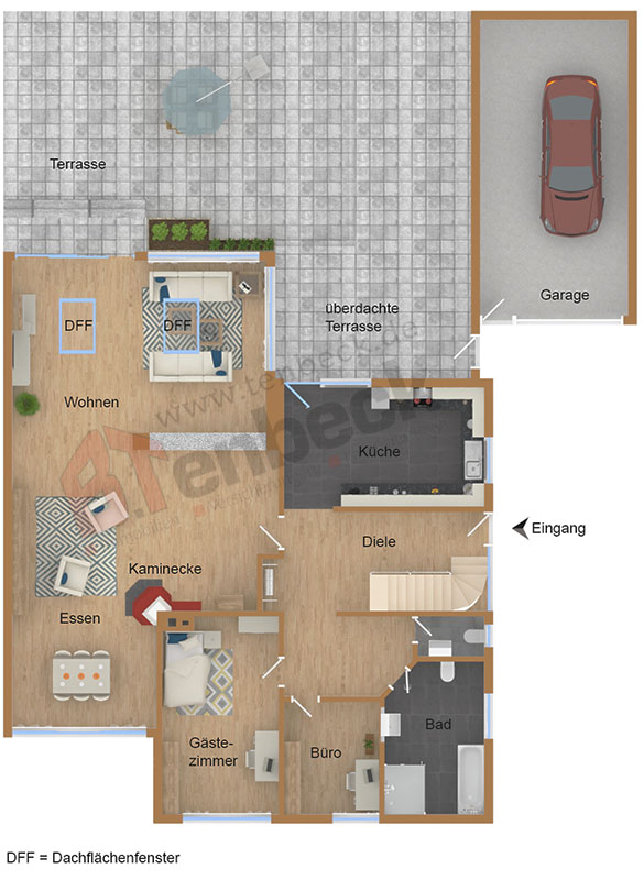 Grundriss - Erdgeschoss Einfamilienhaus Bocholt