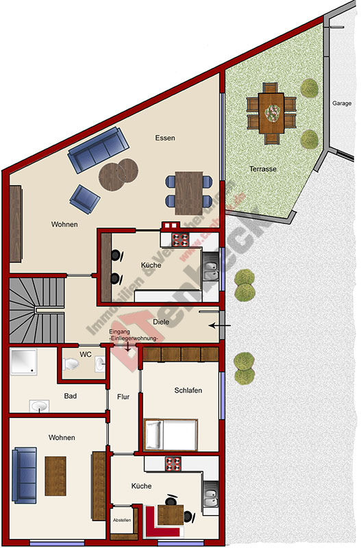 Grundriss - Erdgeschoss Einfamilienhaus Bocholt