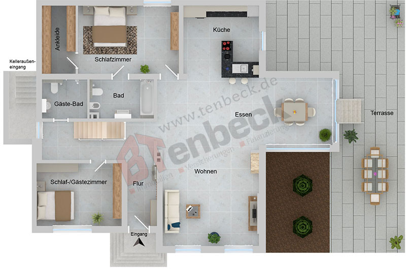 Grundriss - Erdgeschoss Einfamilienhaus Bocholt