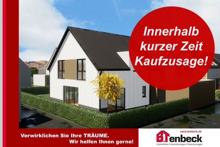 Ansicht des Hauses Bocholt Einfamilienhaus Energie-Effizienzhaus KfW 55 - Freistehendes Einfamilienhaus mit Garage in Bocholt!