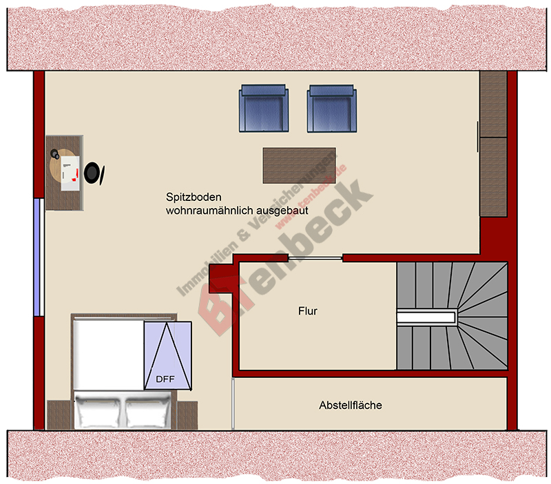 Grundriss - Spitzboden Einfamilienhaus Bocholt