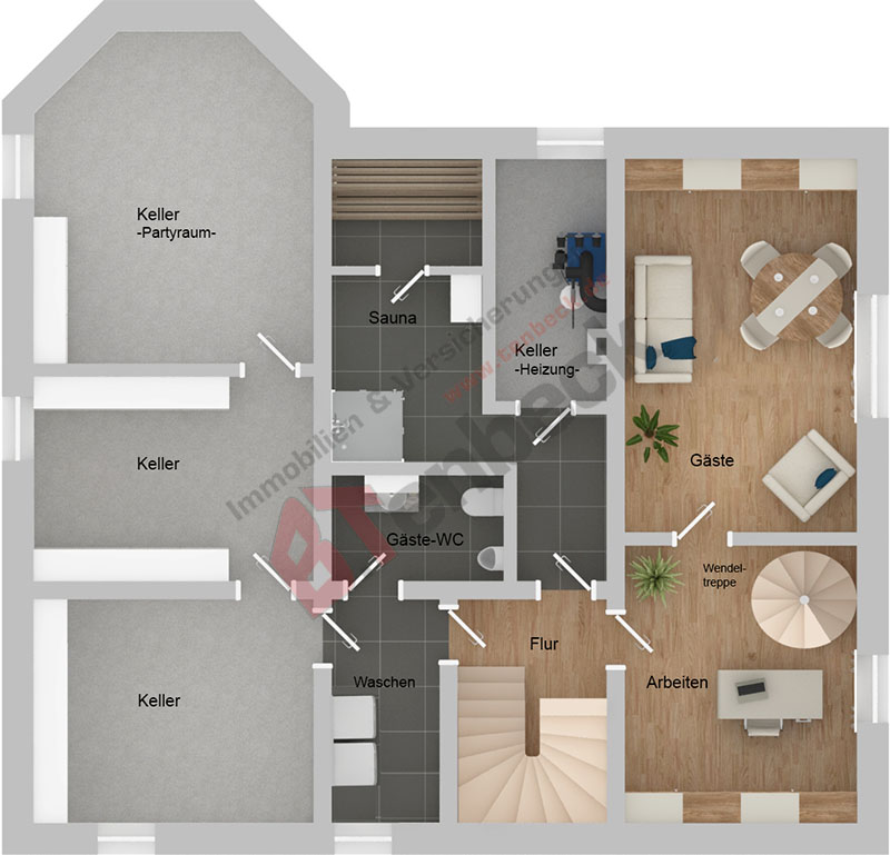 Grundriss - Keller Einfamilienhaus Bocholt