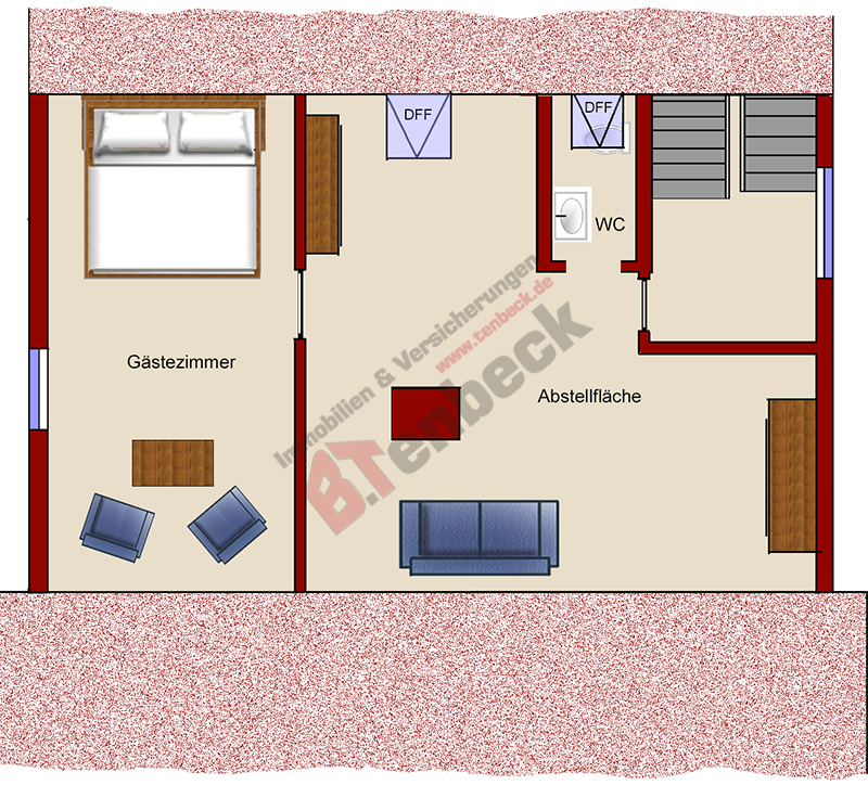 Grundriss - Spitzboden Einfamilienhaus Bocholt