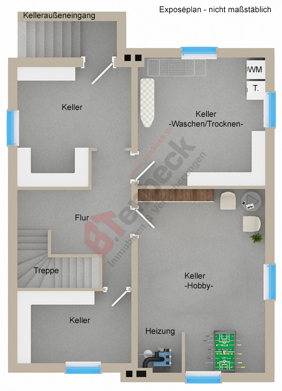 Grundriss - Keller Einfamilienhaus Bocholt
