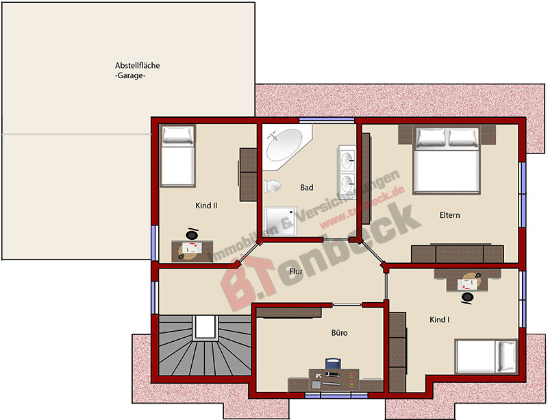 Grundriss - Dachgeschoss Einfamilienhaus Bocholt