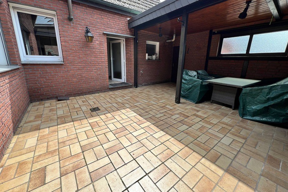 Terrasse Doppelhaush�lfte Bocholt