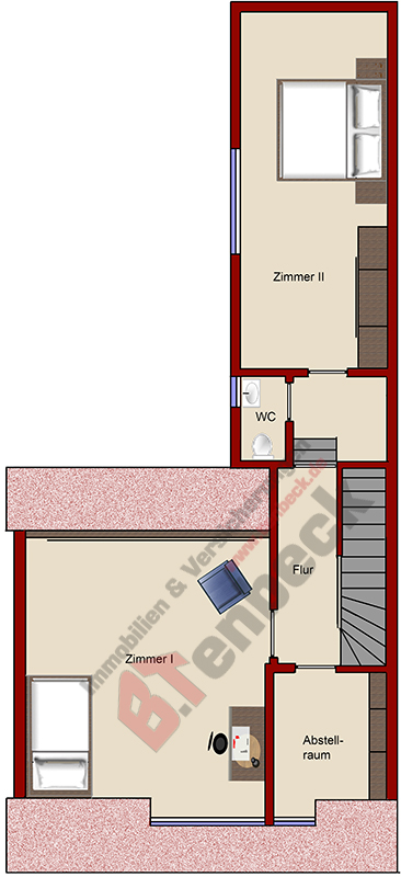 Grundriss - Dachgeschoss Doppelhaush�lfte Bocholt