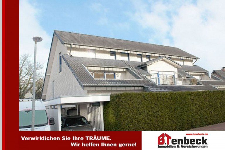 Ansicht des Hauses Bocholt Wohnung Maisonette-Wohnung mit Keller und Car-Port Anlage in Bocholt-Biemenhorst!