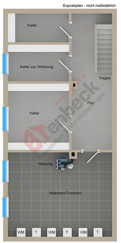Grundriss - Keller Wohnung Bocholt