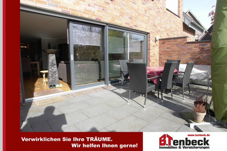 Terrasse Doppelhaush�lfte Bocholt