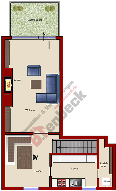 Grundriss - Dachgeschoss Wohnung Bocholt
