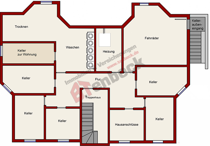 Grundriss - Keller Wohnung Bocholt