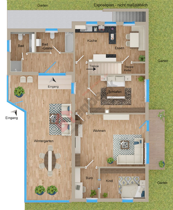Grundriss - Erdgeschoss Einfamilienhaus Isselburg