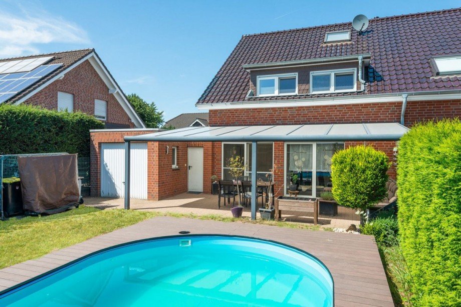 Pool - Terrasse Doppelhaush�lfte Bocholt