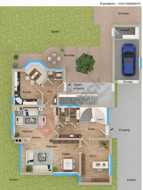 Grundriss - Erdgeschoss Einfamilienhaus Bocholt