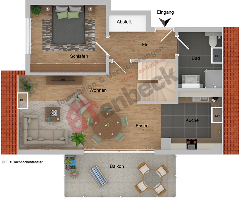 Grundriss - Wohnung 6 - 2 OG Wohnung Bocholt