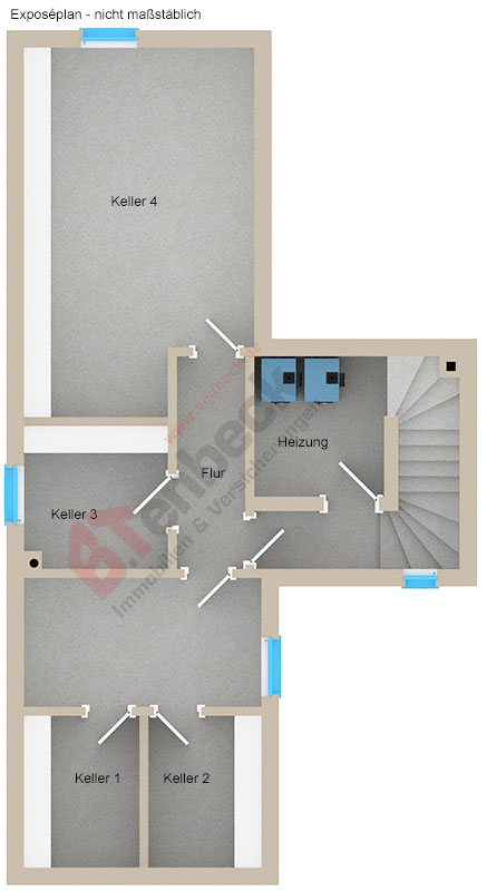Grundriss - Keller Mehrfamilienhaus Bocholt