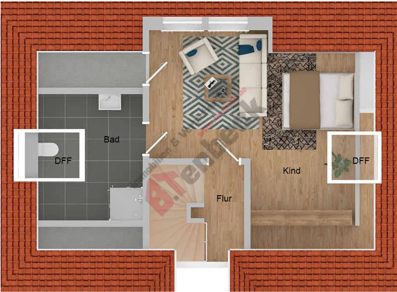 Grundriss - Dachgeschoss Einfamilienhaus Borken-Burlo