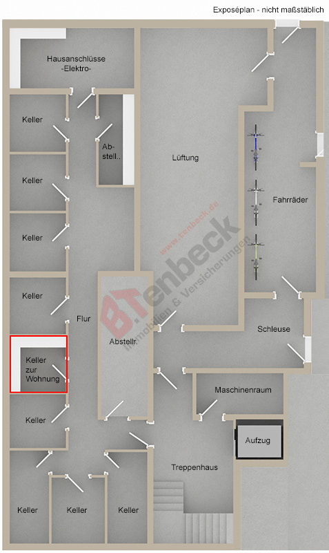 Grundriss - Keller Wohnung Bocholt