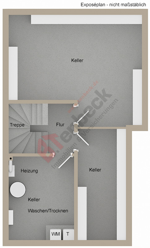 Grundriss - Keller Einfamilienhaus Bocholt
