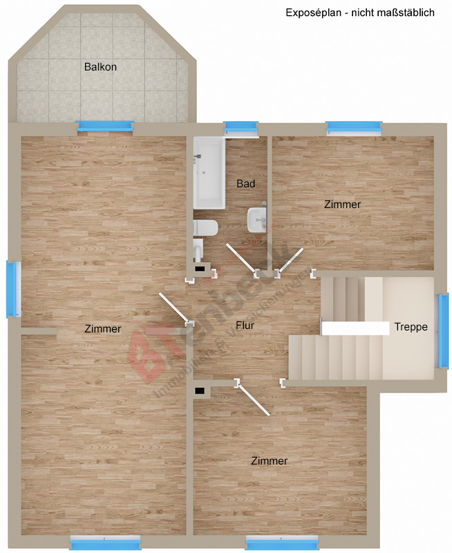 Grundriss - Obergeschoss Einfamilienhaus Bocholt