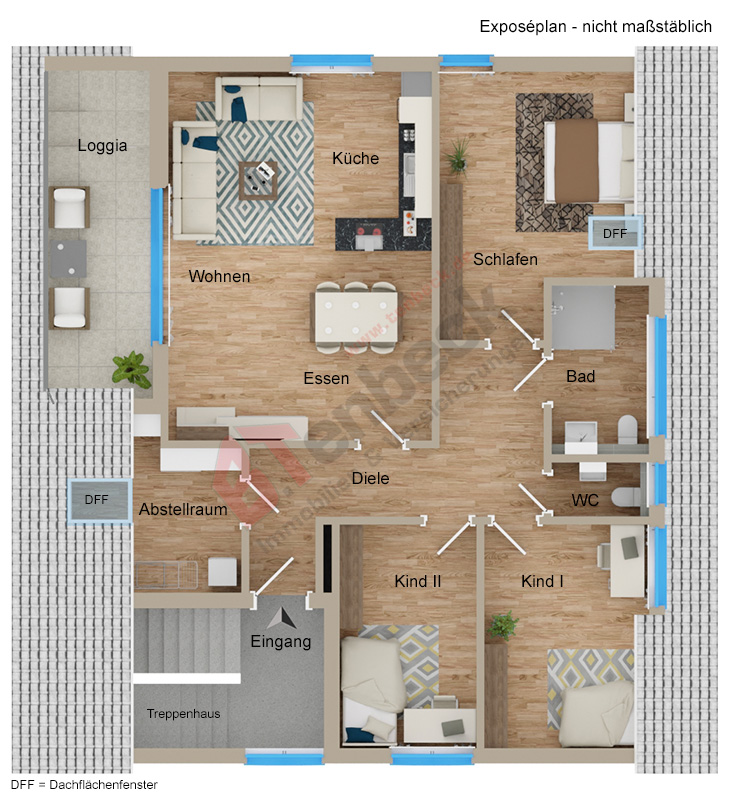 Grundriss - Wohnung Dachgeschoss Wohnung Rhede