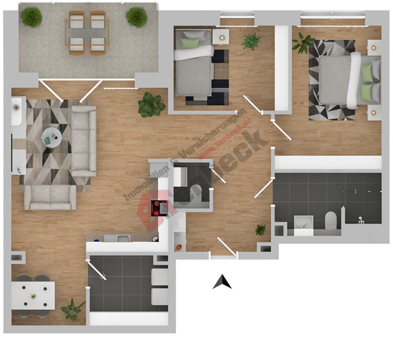 Grundriss - Wohnung 6 Wohnung Isselburg