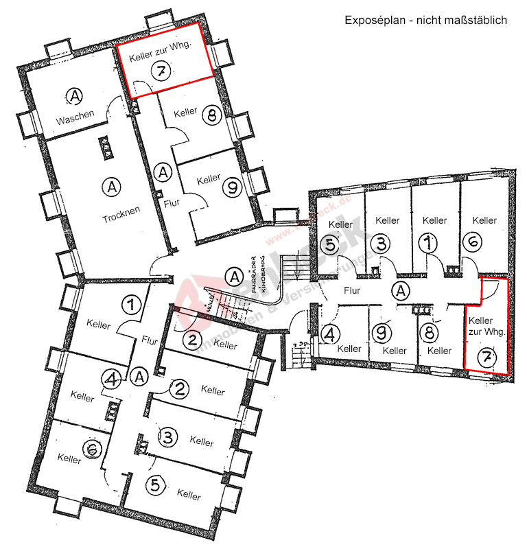 Grundriss - Keller Wohnung Bocholt