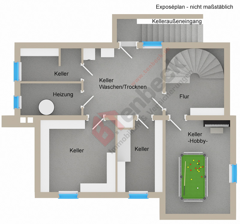 Grundriss - Keller Einfamilienhaus Bocholt
