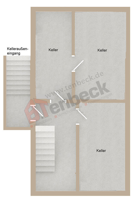 Grundriss Keller Reihenendhaus Bocholt