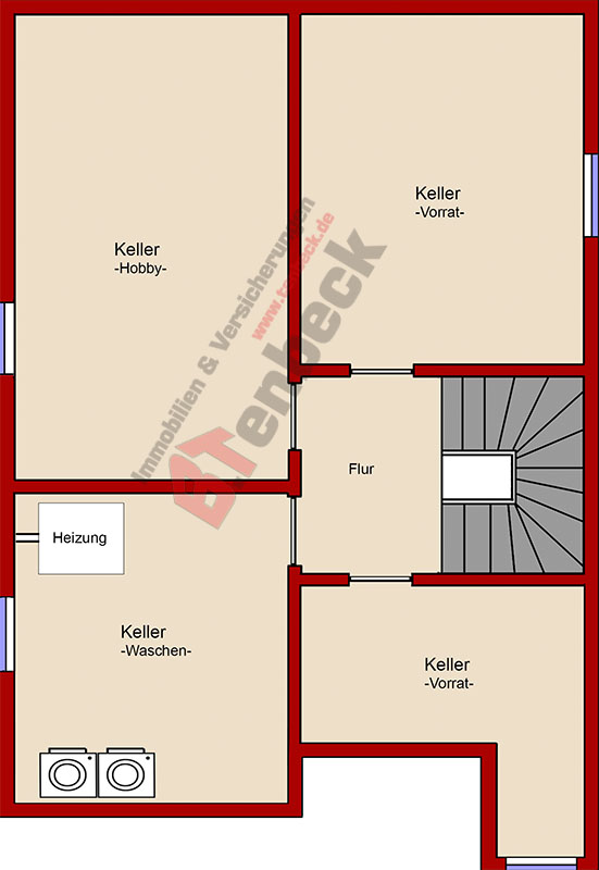 Grundriss - Keller Einfamilienhaus Bocholt