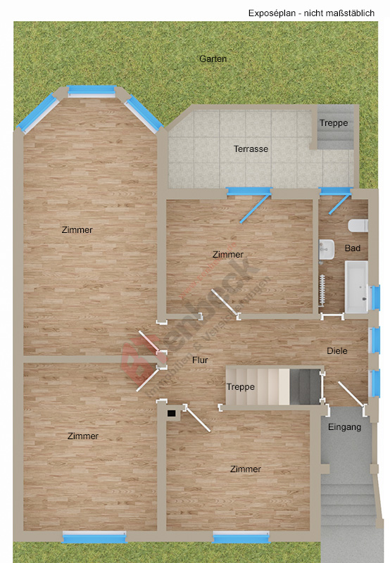 Grundriss - Erdgeschoss Einfamilienhaus Bocholt