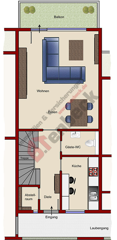 Grundriss - 2. Obergeschoss Wohnung Bocholt