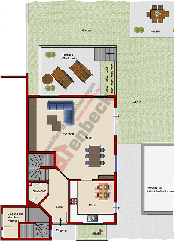 Grundriss - Erdgeschoss Wohnung Borken