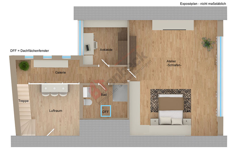 Grundriss - Dachgeschoss Einfamilienhaus Hamminkeln