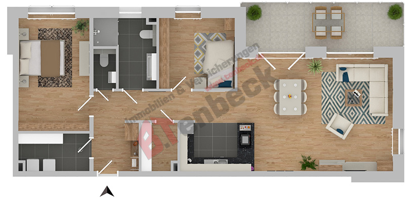 Grundriss - Wohnung 7 Wohnung Isselburg